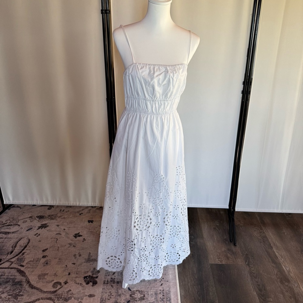 Zara White Eyelet Dress